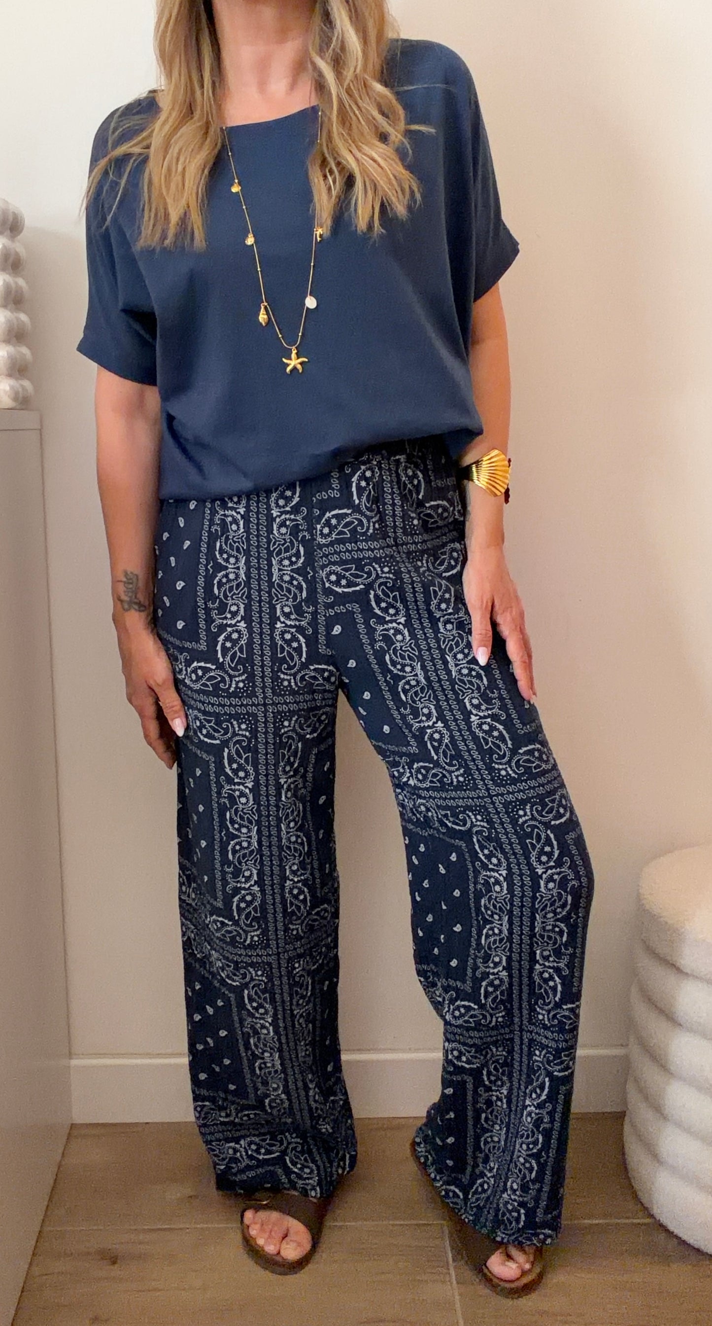 PANTALON BANDANA MARINE