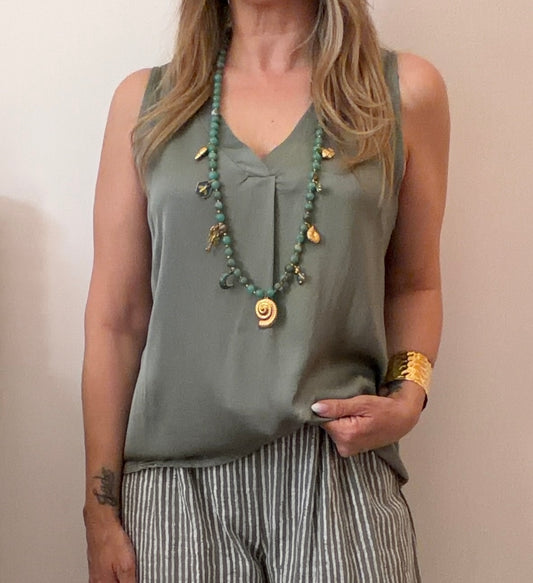 DÉBARDEUR CLAUDINE KAKI