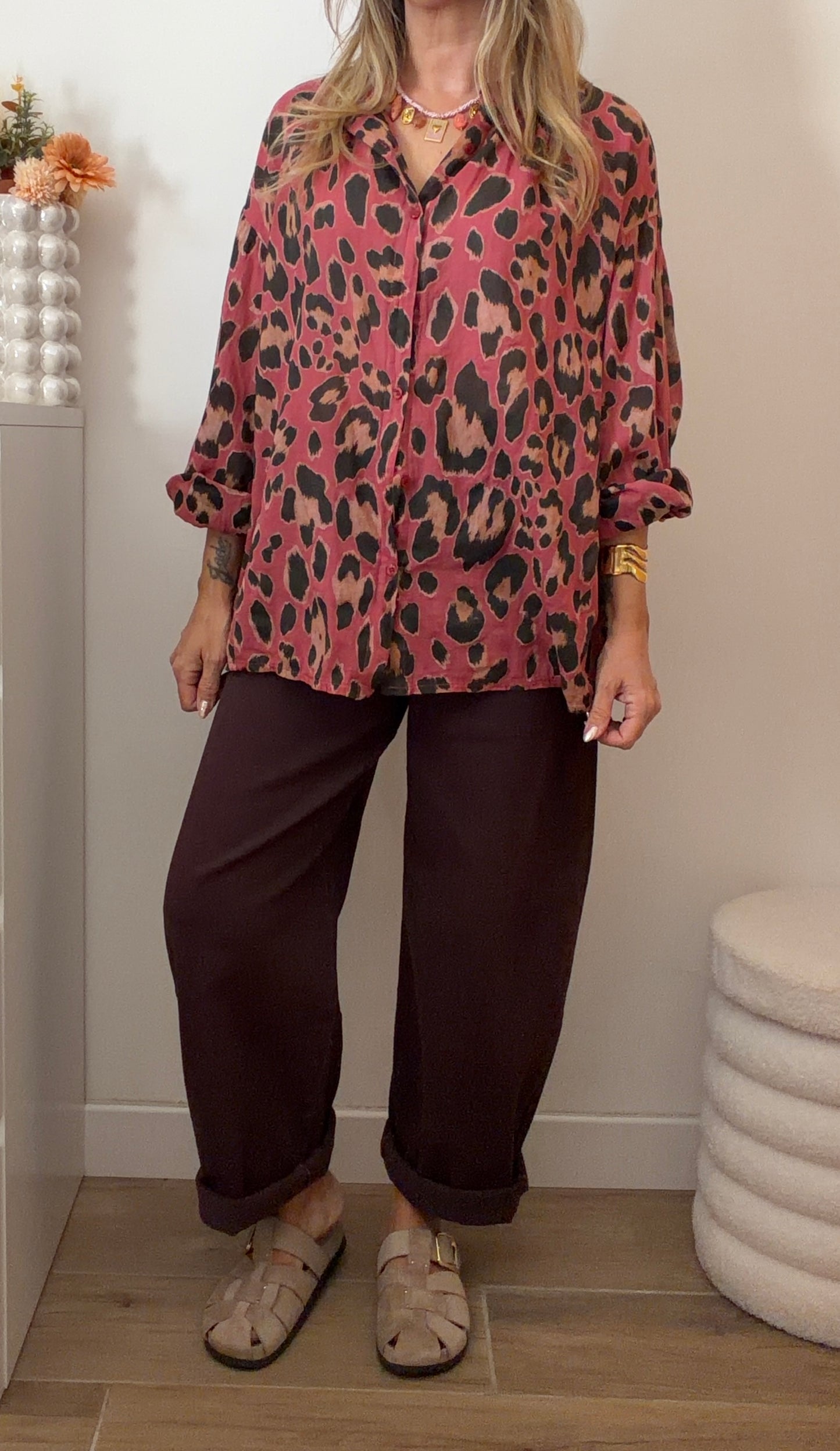 CHEMISE CLEOFA  FRAMBOISE