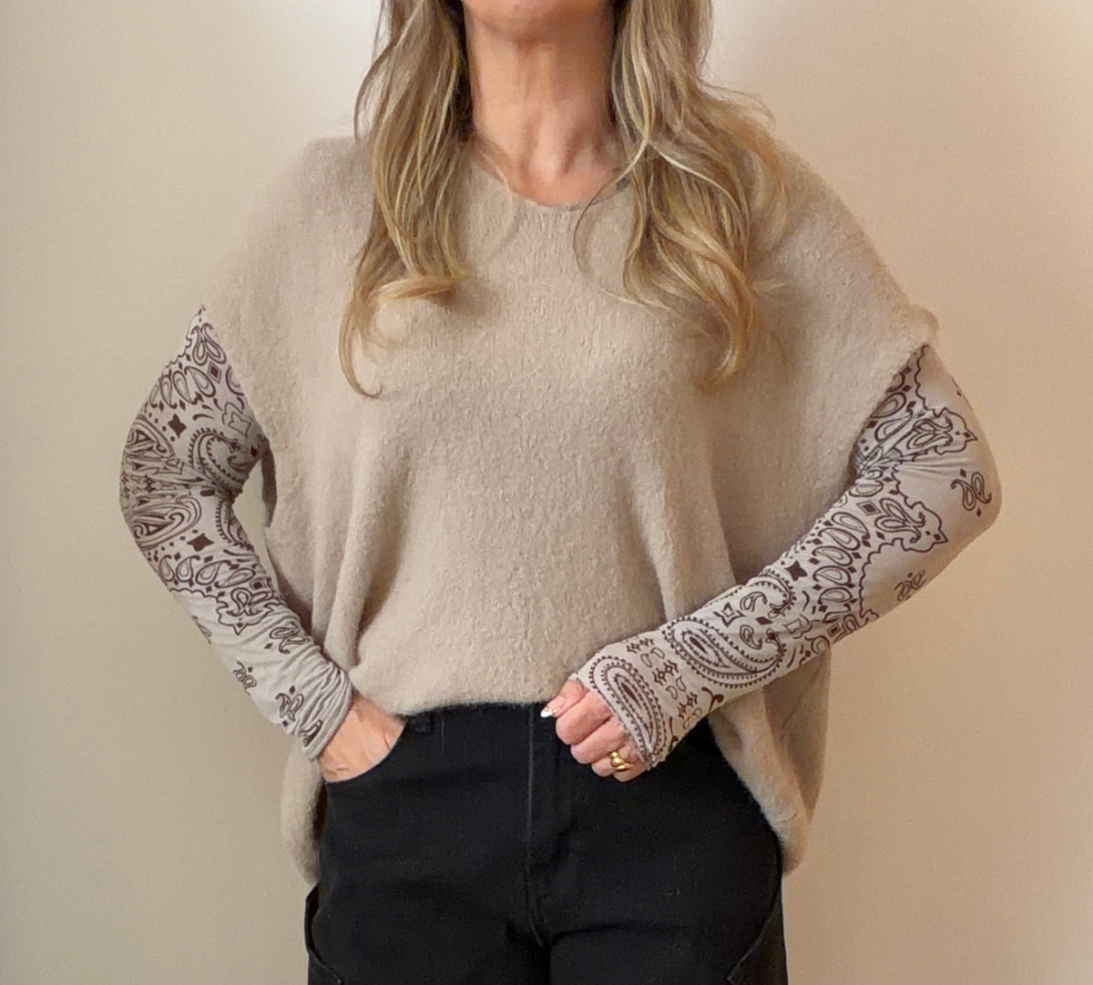 PULL COLOMBE BEIGE