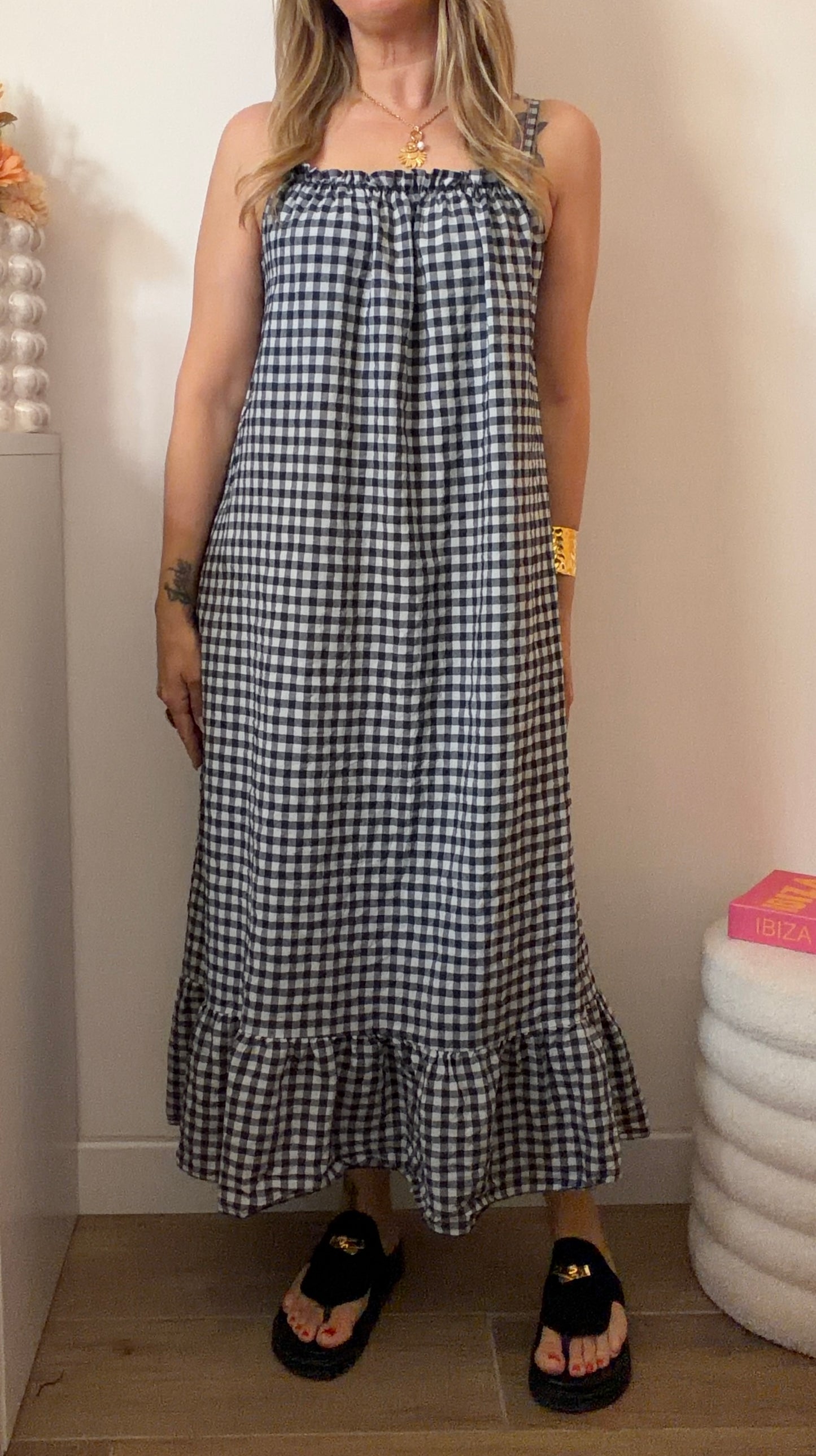 ROBE VICHY MARINE