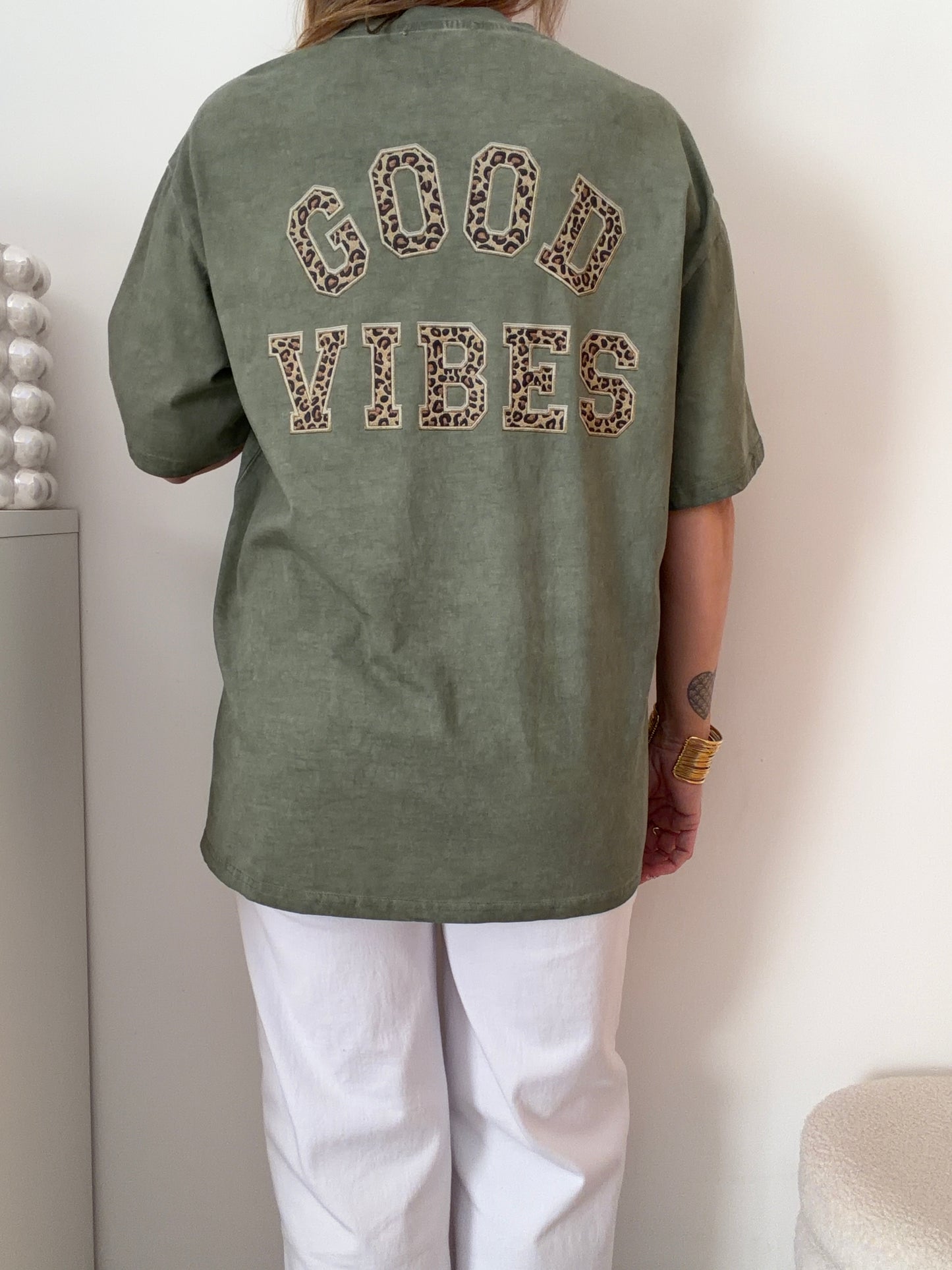 TEE-SHIRT GOOD VIBES KAKI
