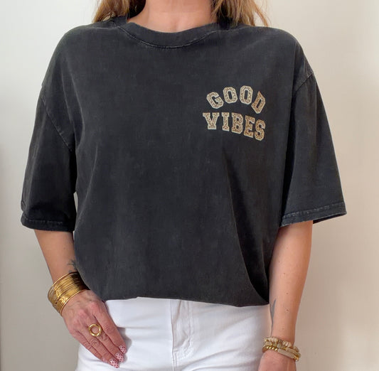 TEE-SHIRT GOOD VIBES NOIR