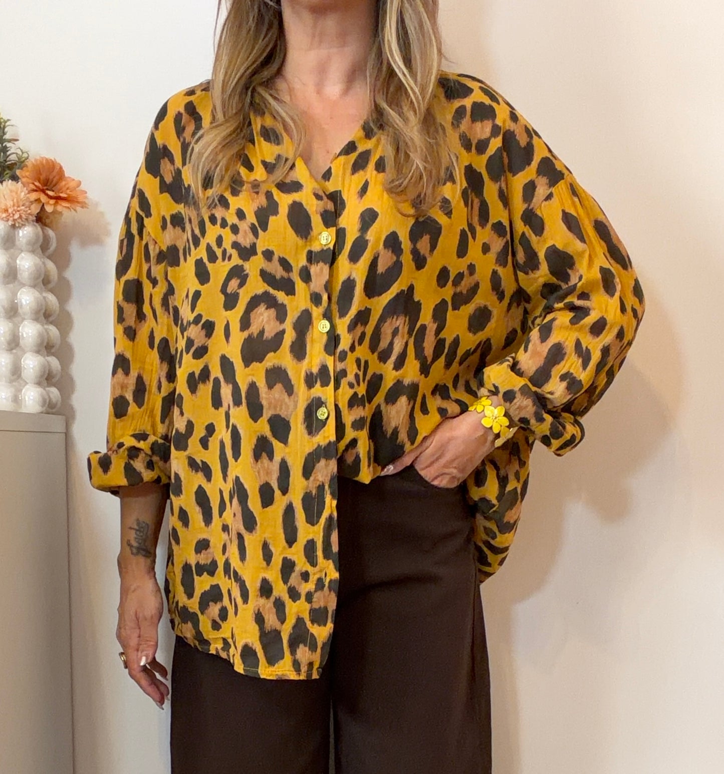 CHEMISE CLEOFA MOUTARDE