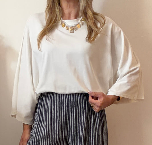 HAUT REBECCA BLANC CASSÉ