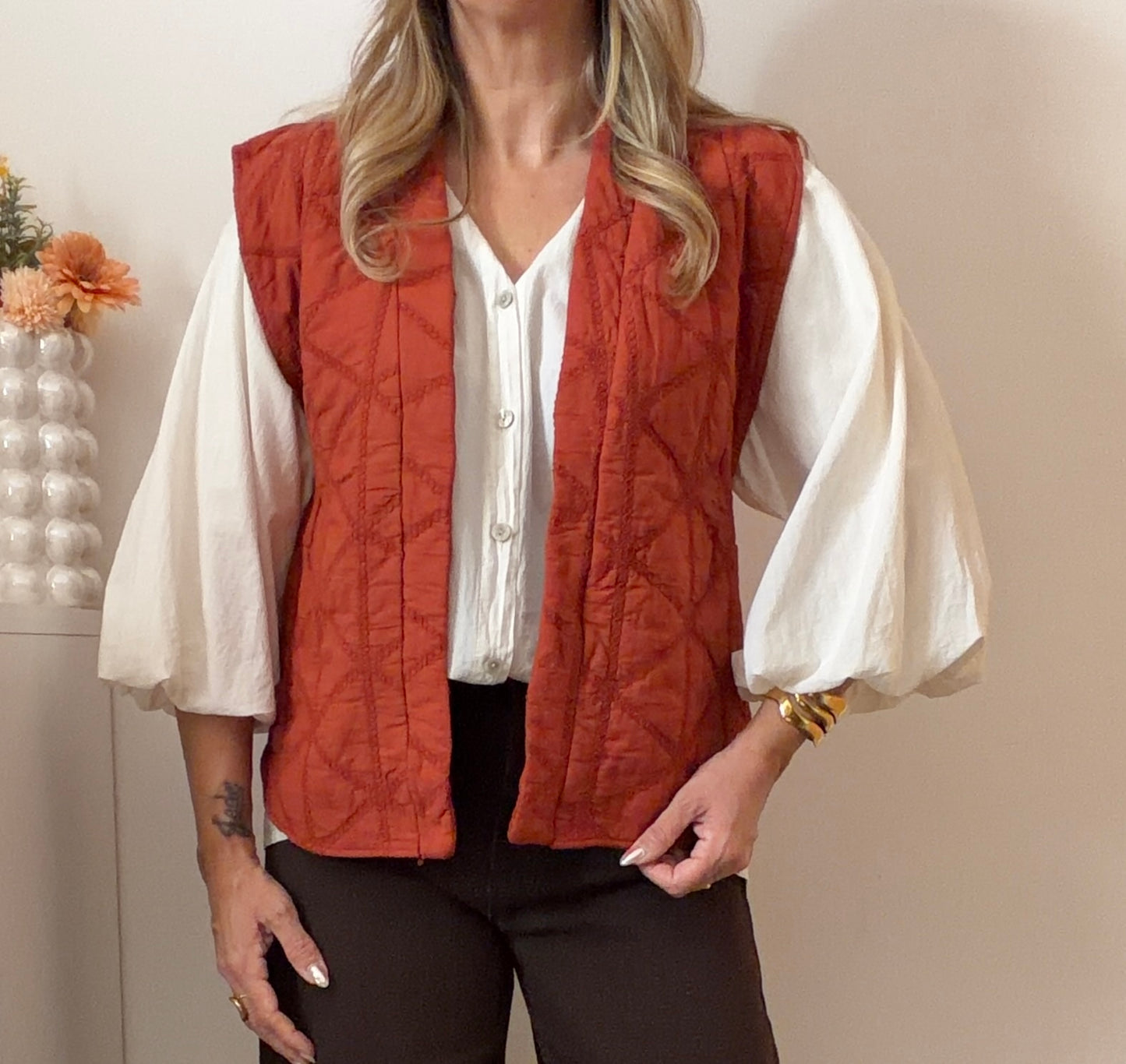 GILET MARIUS TERRACOTTA