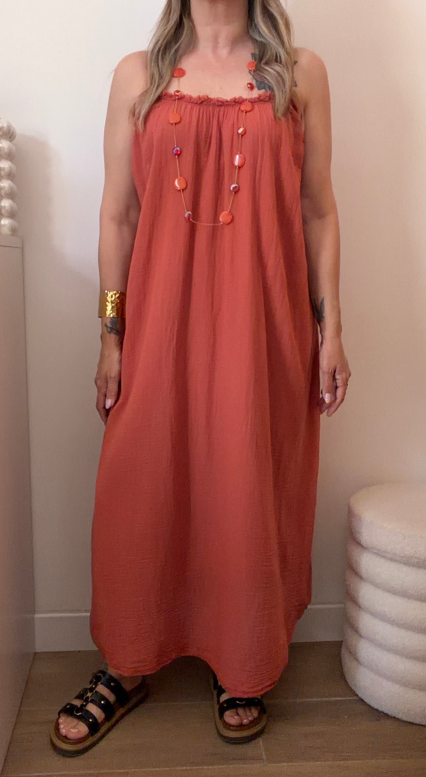 ROBE VANINA TERRACOTTA