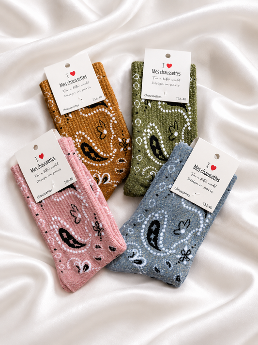CHAUSSETTES BANDANA PAILLETTES