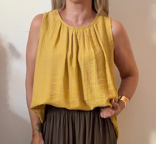 DÉBARDEUR FANNY MOUTARDE
