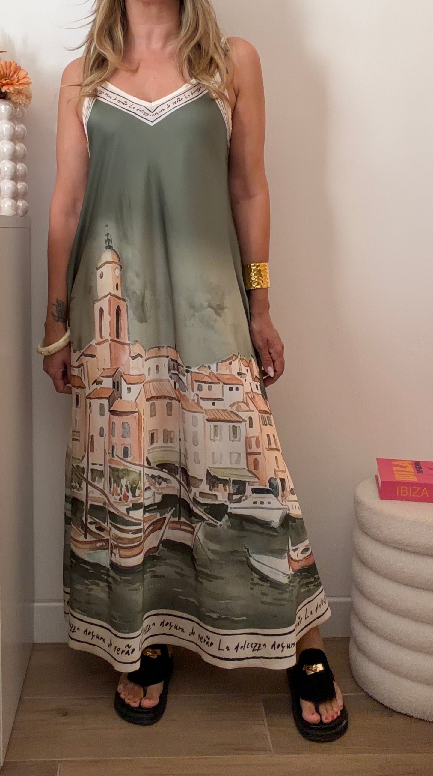 ROBE ST TROPEZ KAKI