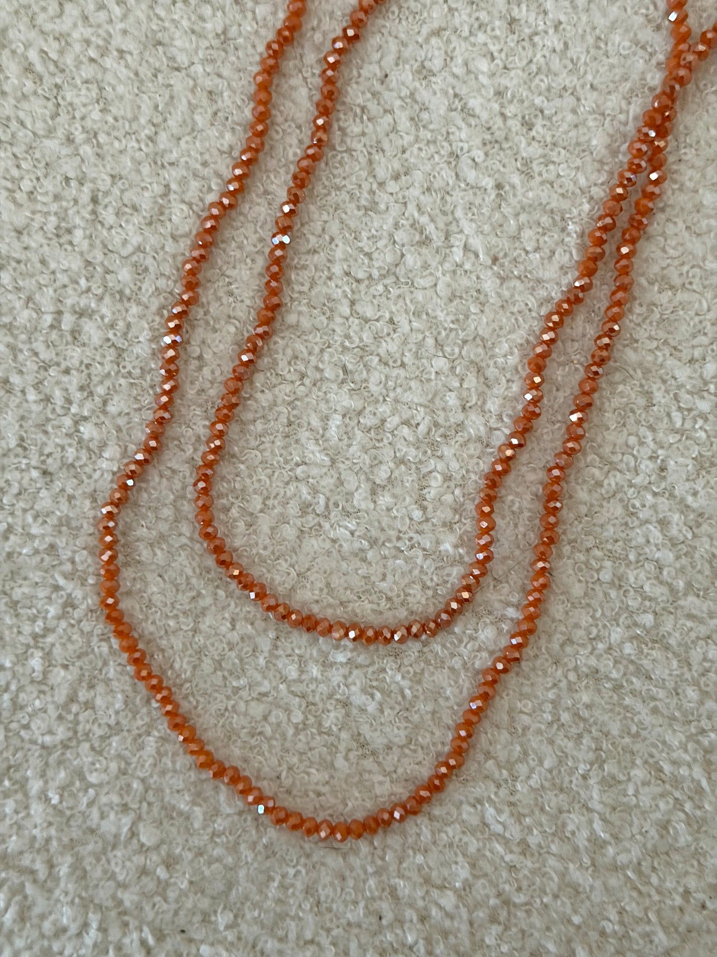 SAUTOIR CRISTAUX ORANGES