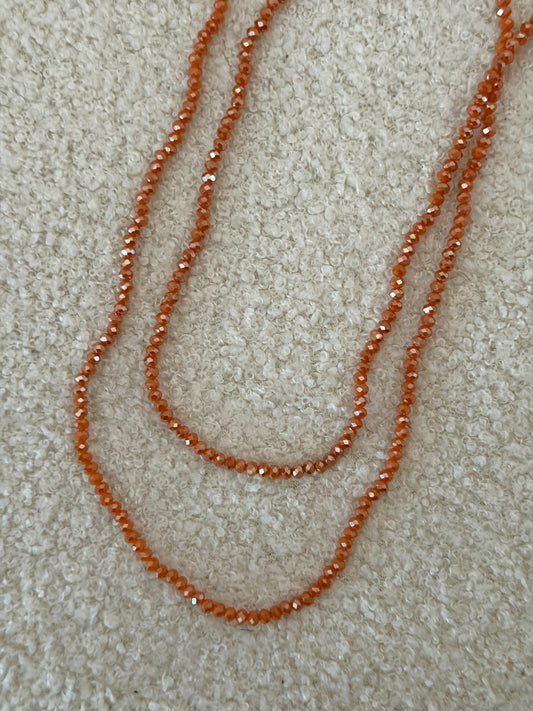 SAUTOIR CRISTAUX ORANGES