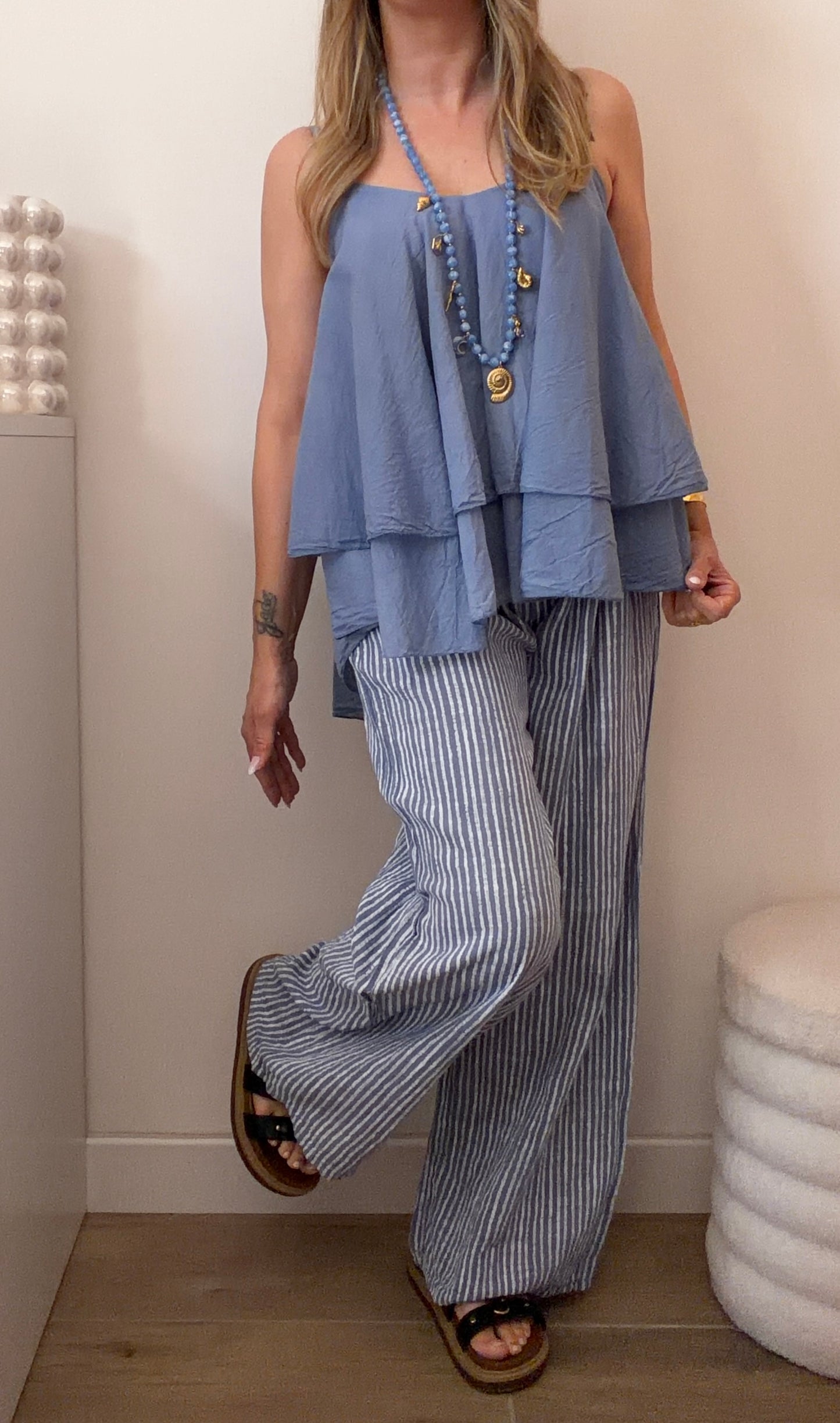 DÉBARDEUR TESSA BLEU