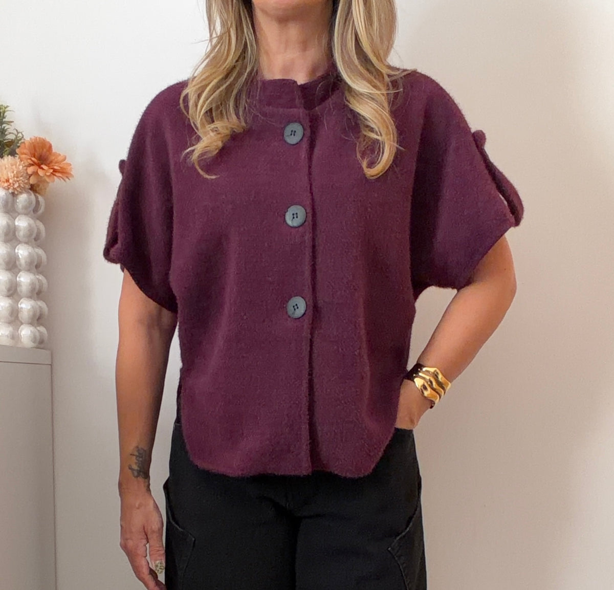 GILET ALEXANE PRUNE