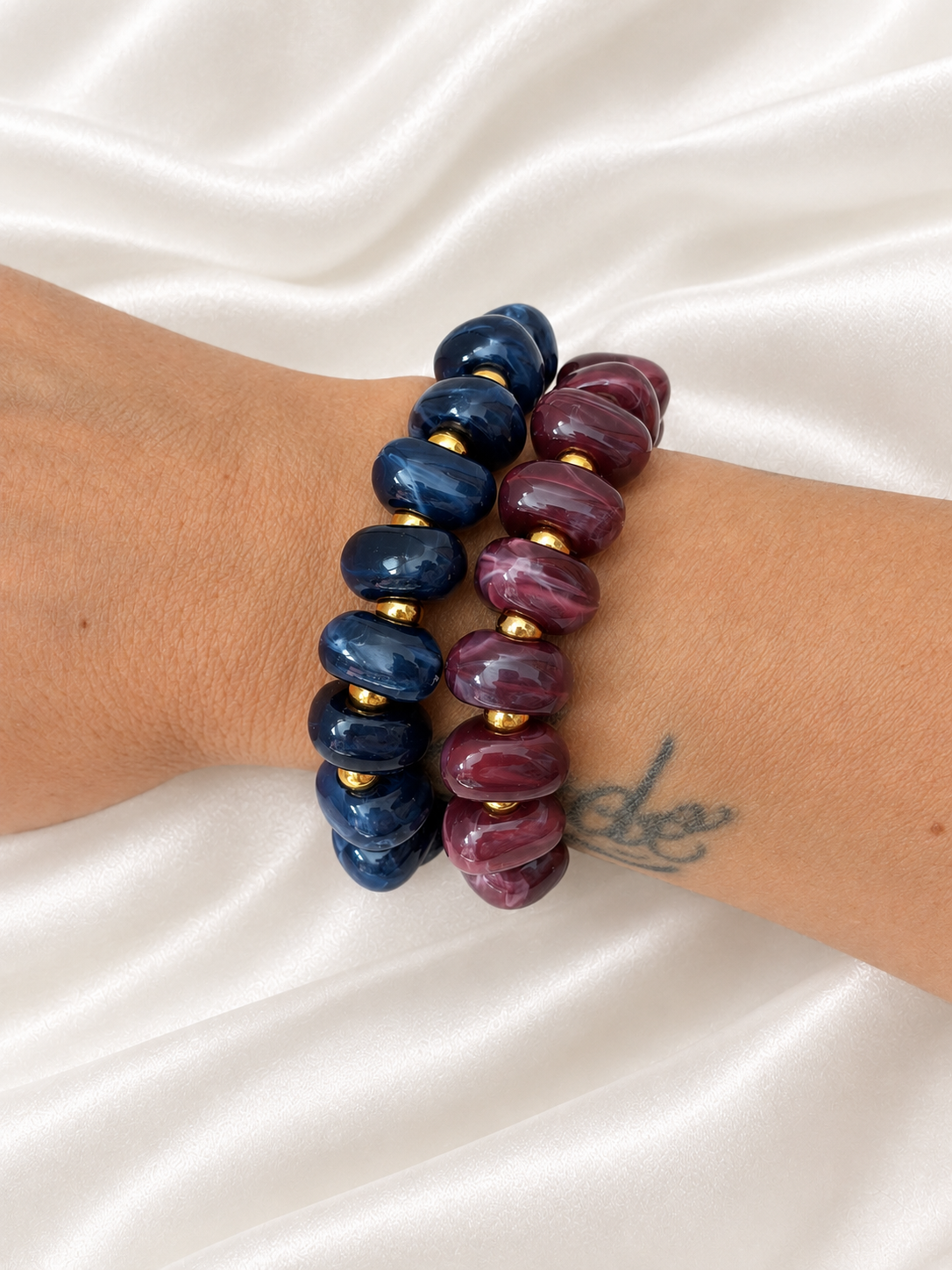 BRACELET SKY (prune / marine)