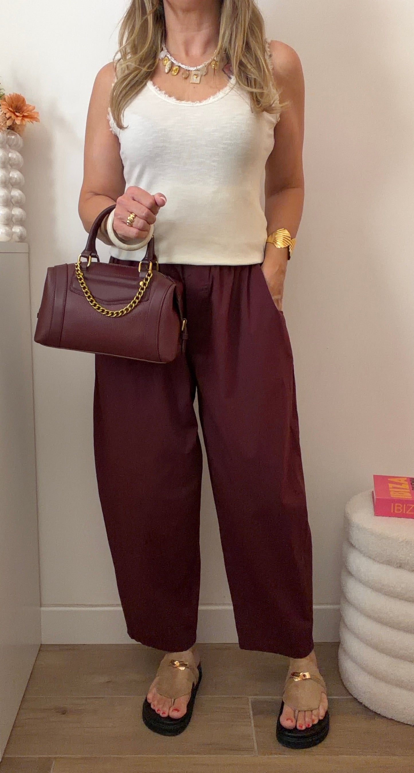 PANTALON GABIN BORDEAUX
