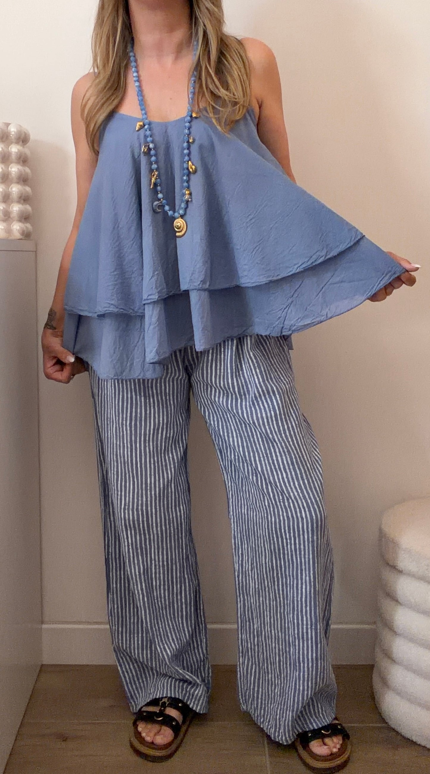 DÉBARDEUR TESSA BLEU
