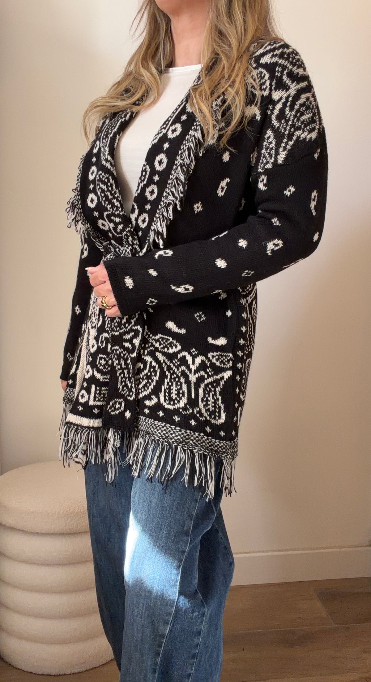 GILET BANDANA NOIR