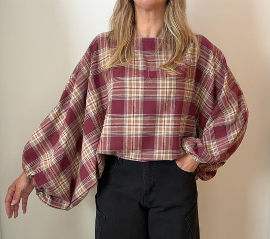 BLOUSE ORNELLA BORDEAUX