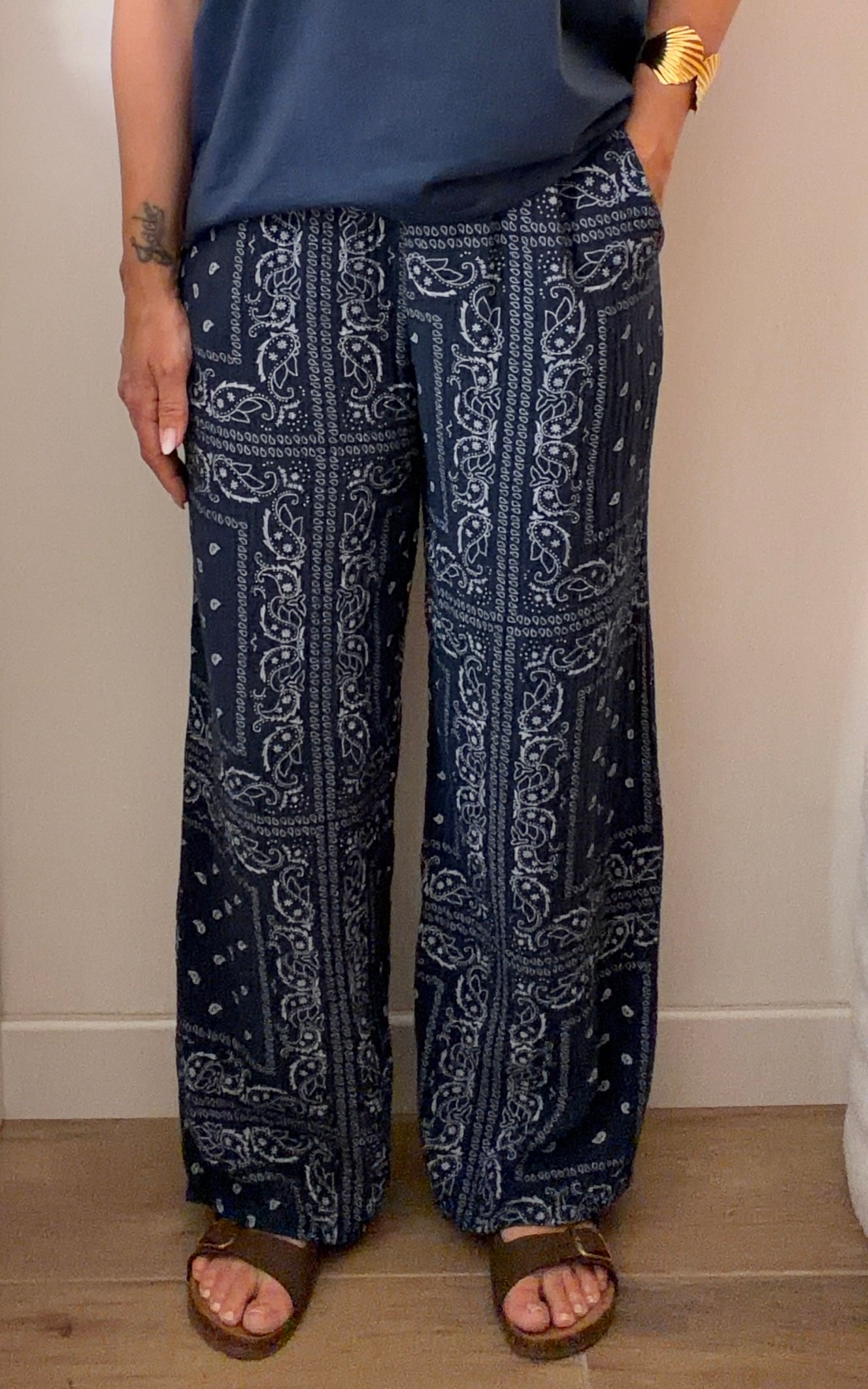 PANTALON BANDANA MARINE