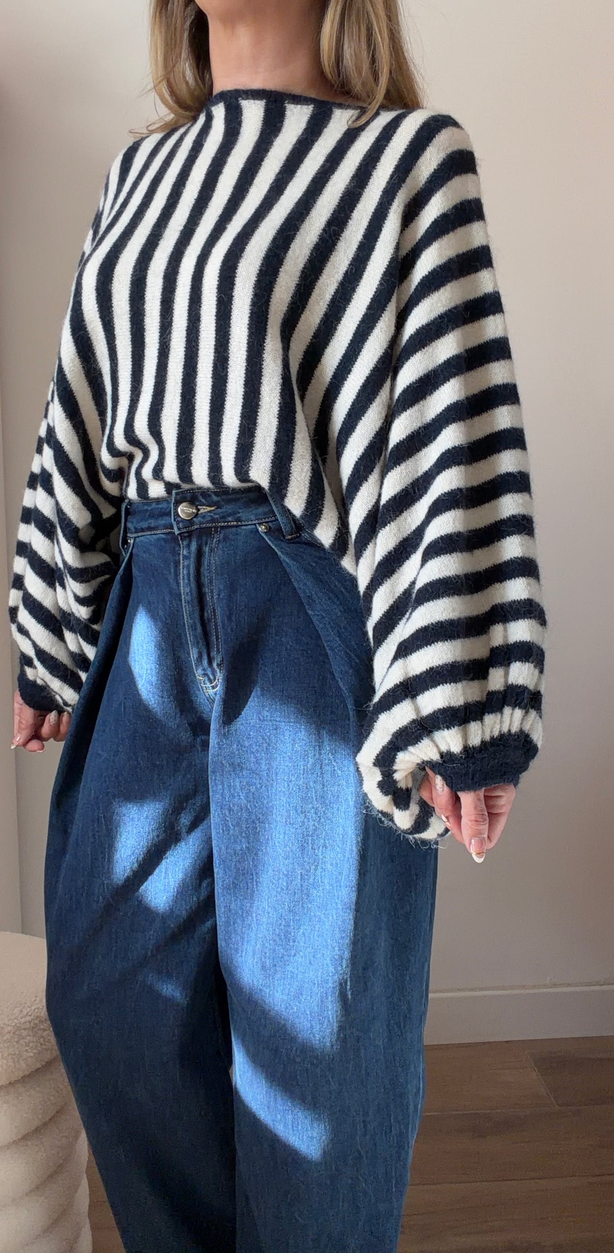 PULL JULLIANN RAYÉ MARINE