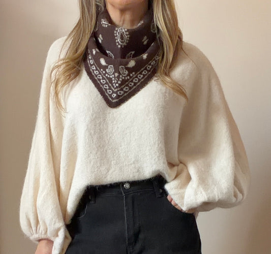 ÉCHARPE INSPI BANDANA CHOCO