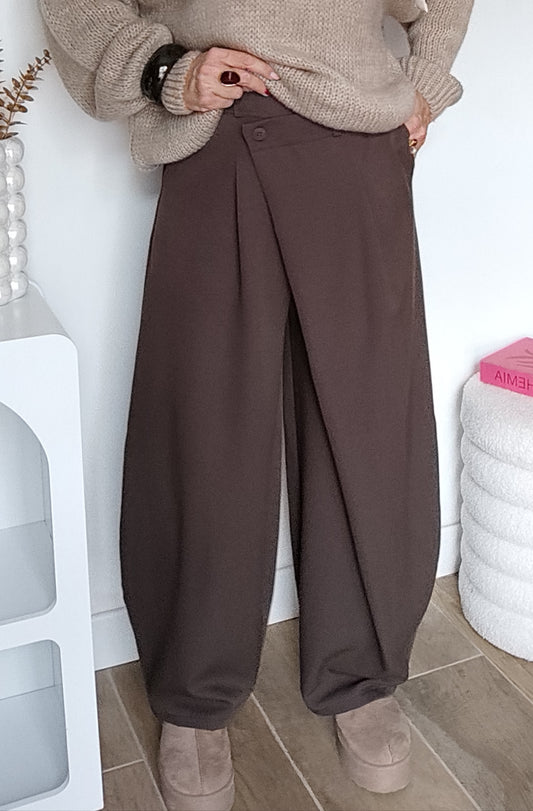 PANTALON BARREL CHOCO