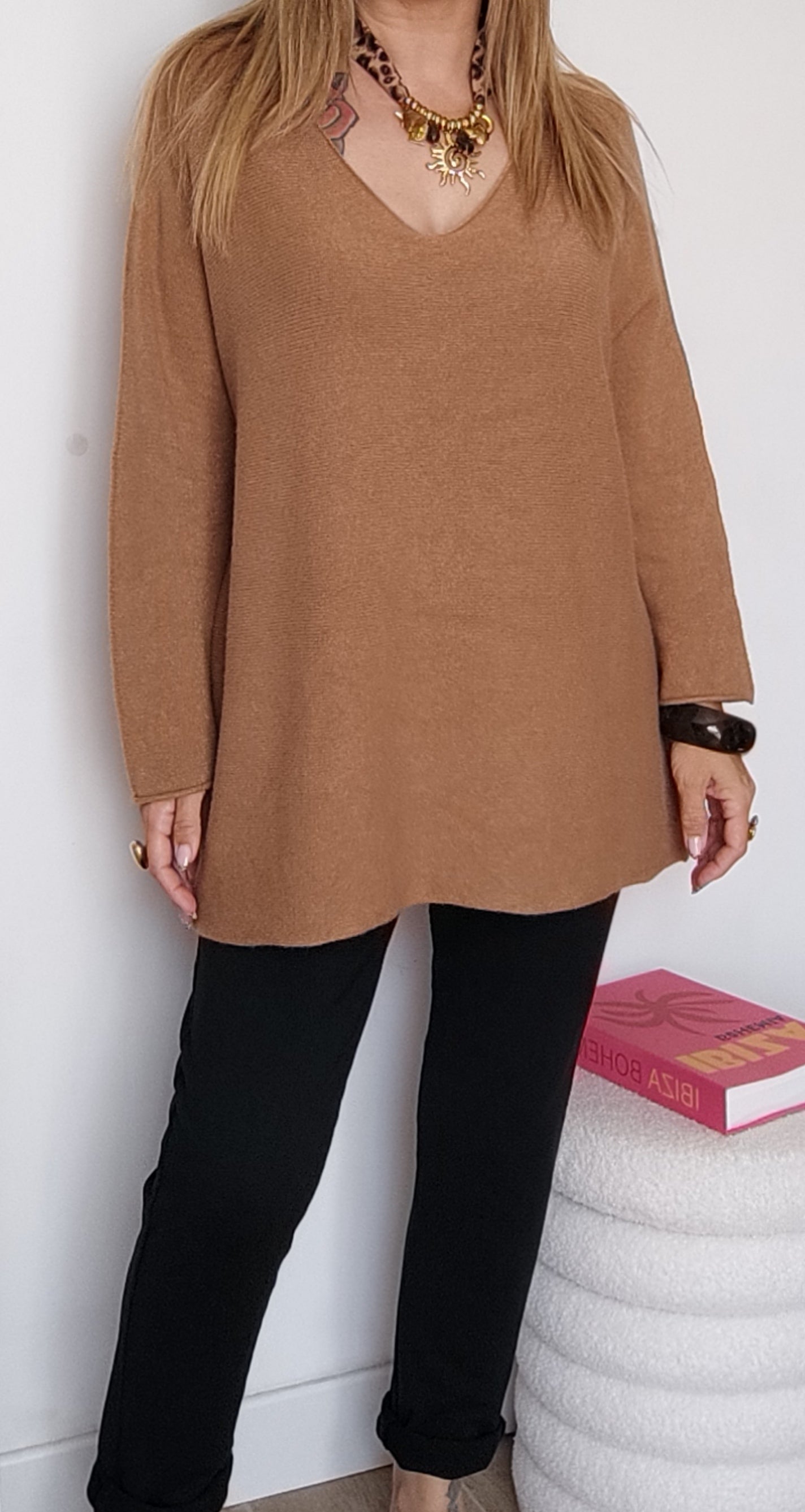 PULL SABINE LONG CAMEL