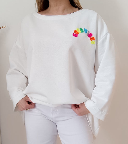 SWEAT GOOD VIBES BLANC