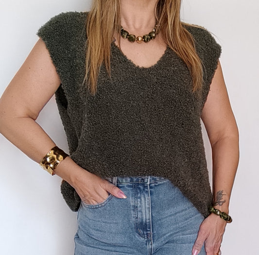 HAUT NICOLE KAKI