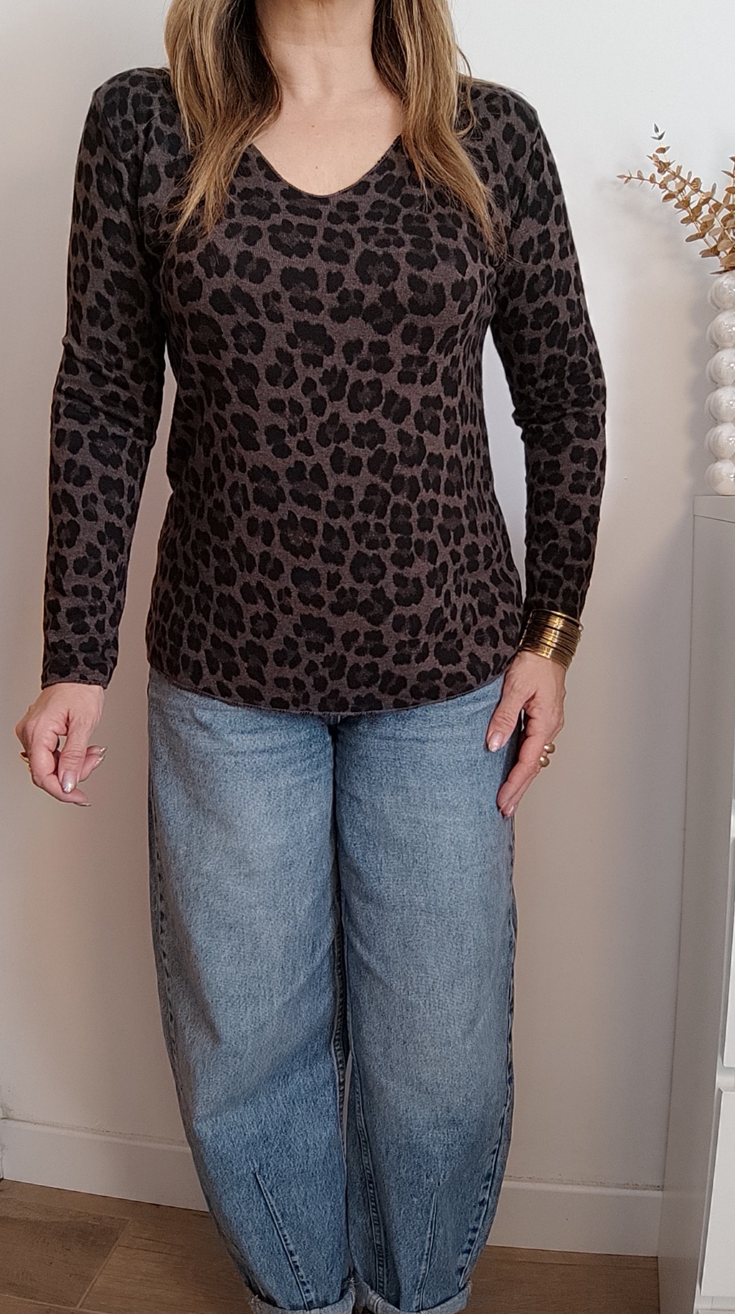 PULL SUZANNE CHOCOLAT COUPE NORMALE