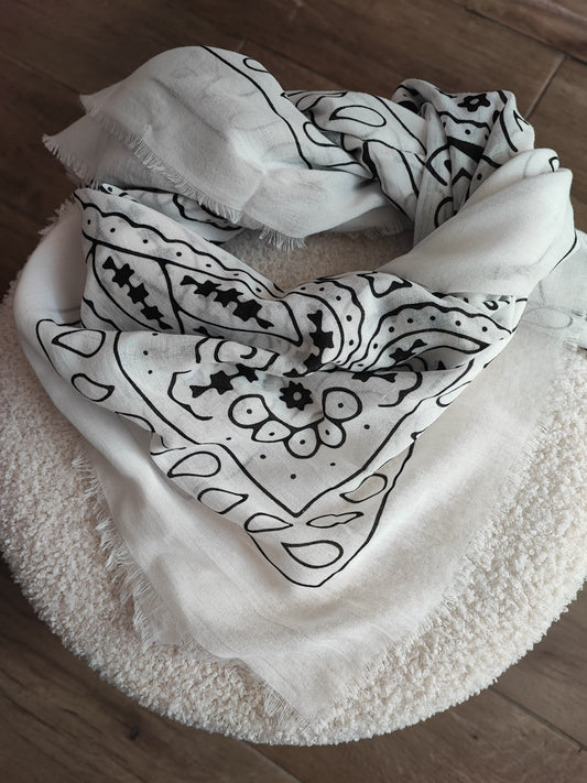 FOULARD BANDANA BLANC