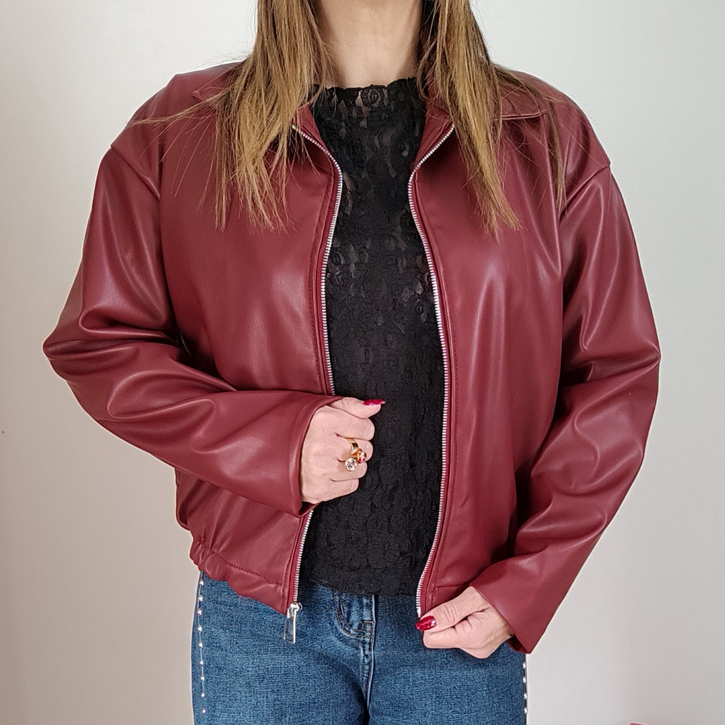 BLOUSON MAÉ BORDEAUX