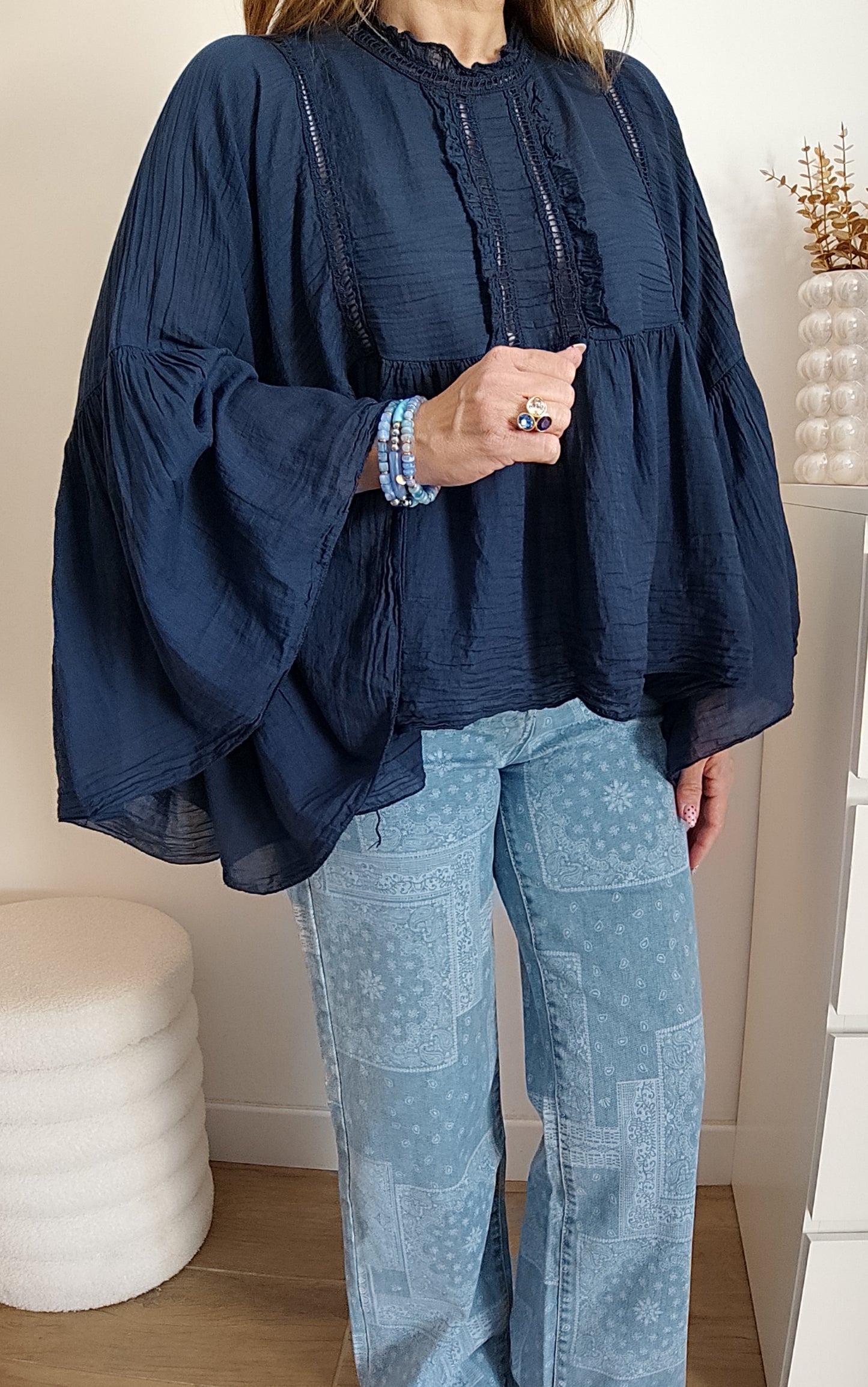 BLOUSE STELLA BLEU MARINE