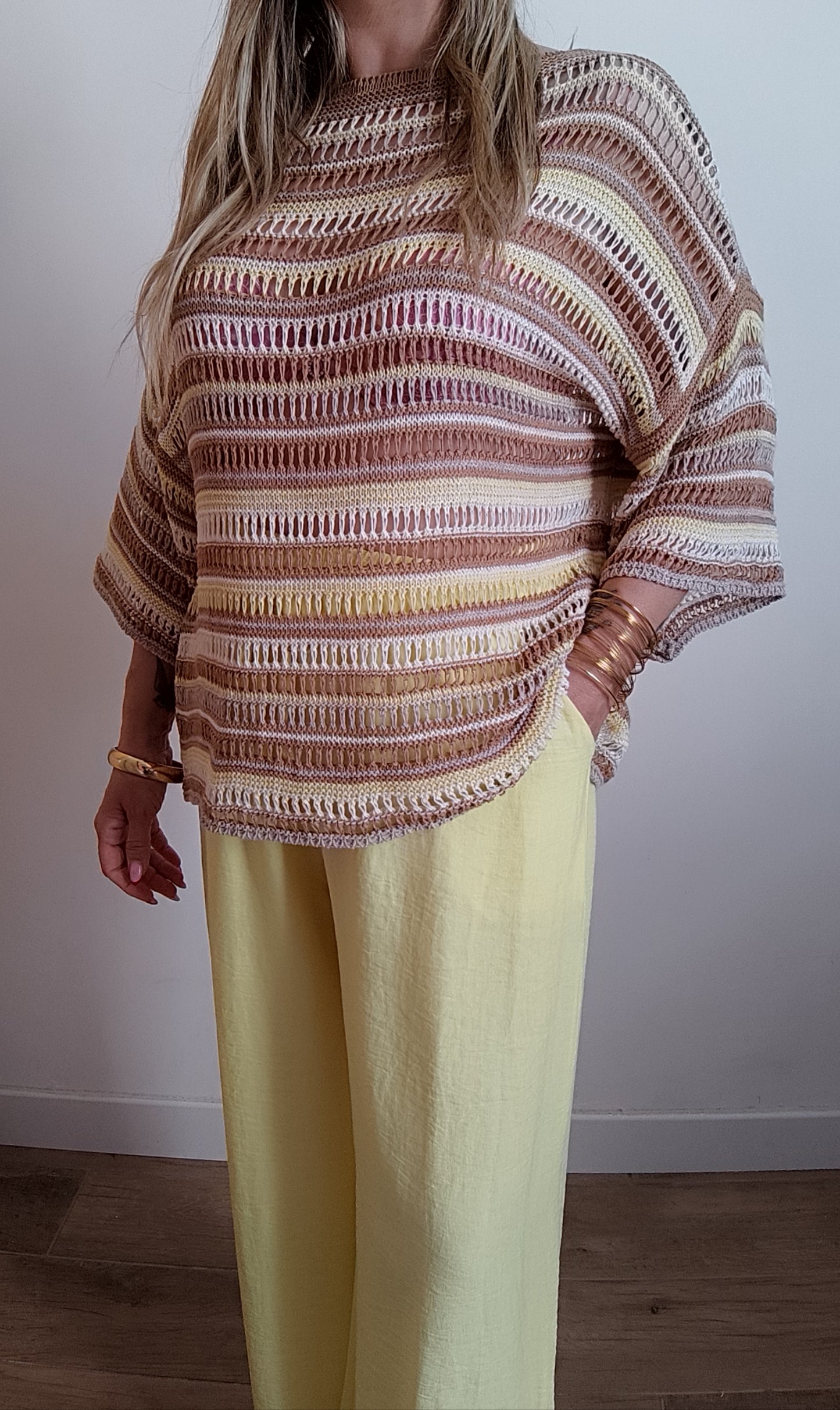 HAUT JULIETTE CROCHET JAUNE