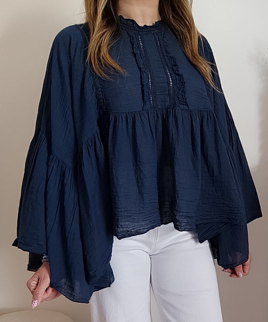 BLOUSE STELLA BLEU MARINE