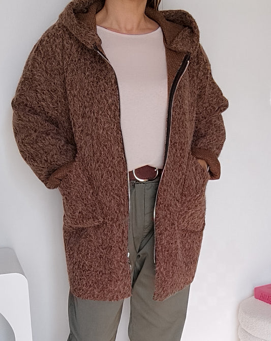 MANTEAU TIAGO MARRON