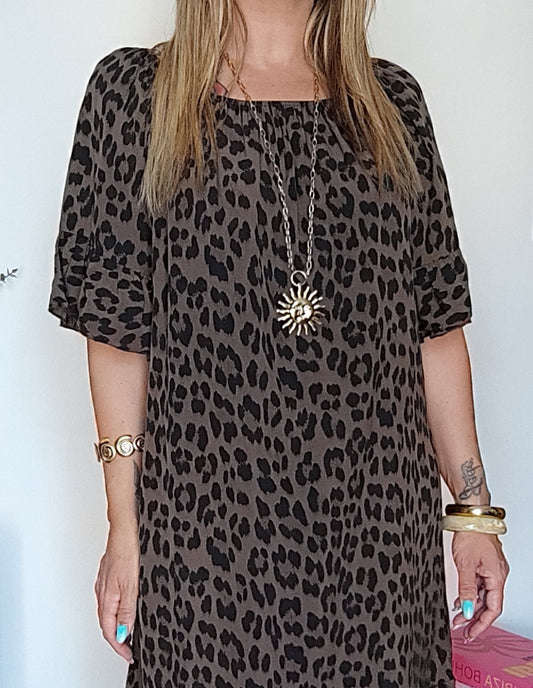 ROBE LÉOPARD CHOCO