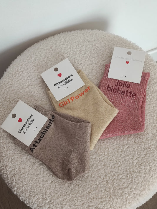 CHAUSSETTES À PAILLETTES ✨