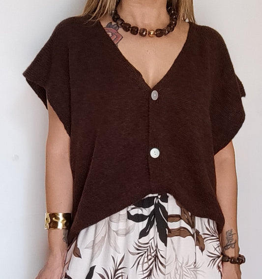 GILET LÉANDRE CHOCOLAT