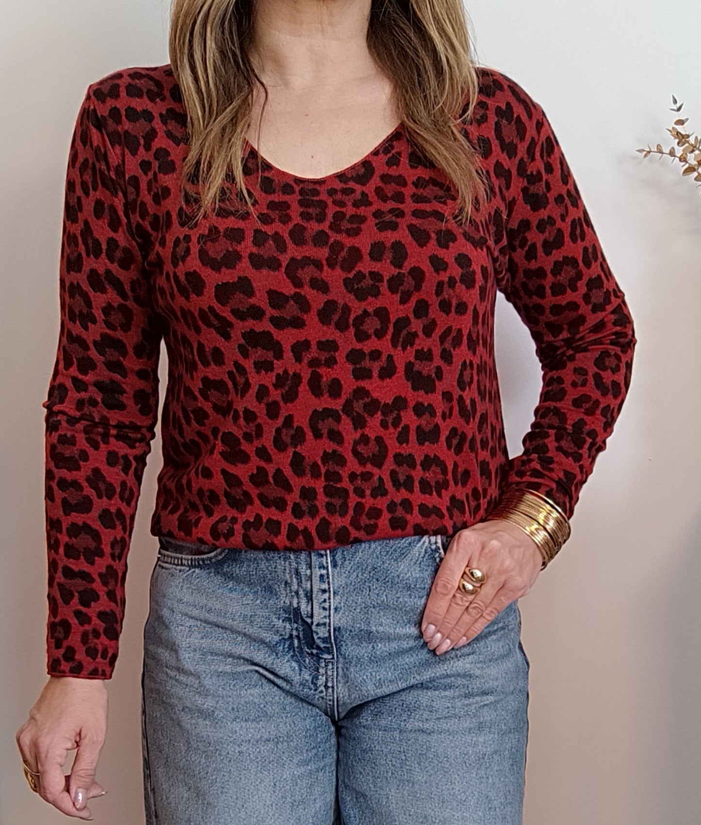 PULL SUZANNE ROUGE COUPE NORMALE