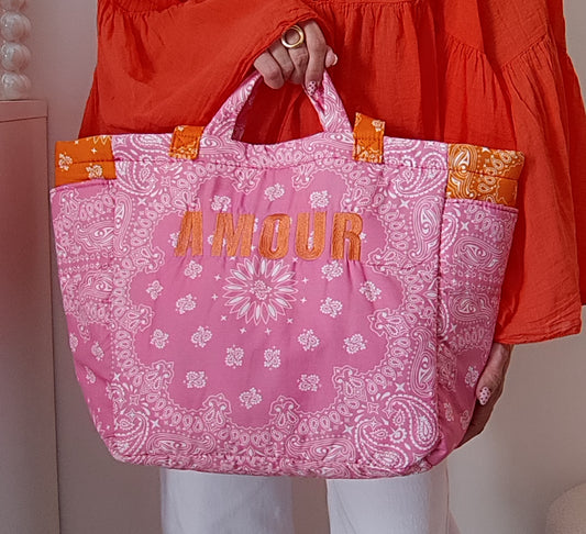 SAC AMOUR BANDANA ROSE