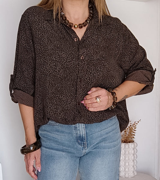 CHEMISE KATIA CHOCOLAT