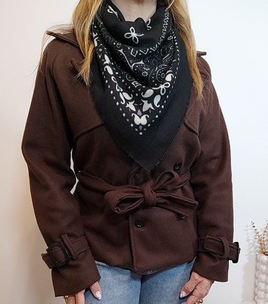 ÉCHARPE BANDANA NOIRE