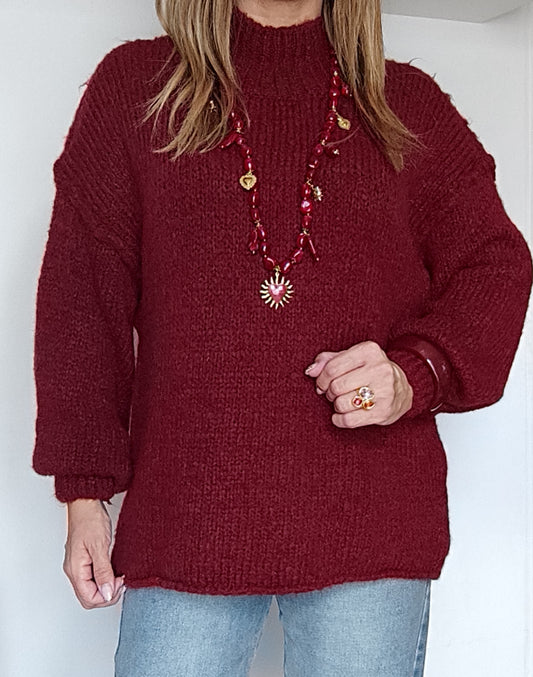 PULL TIMÉO BORDEAUX