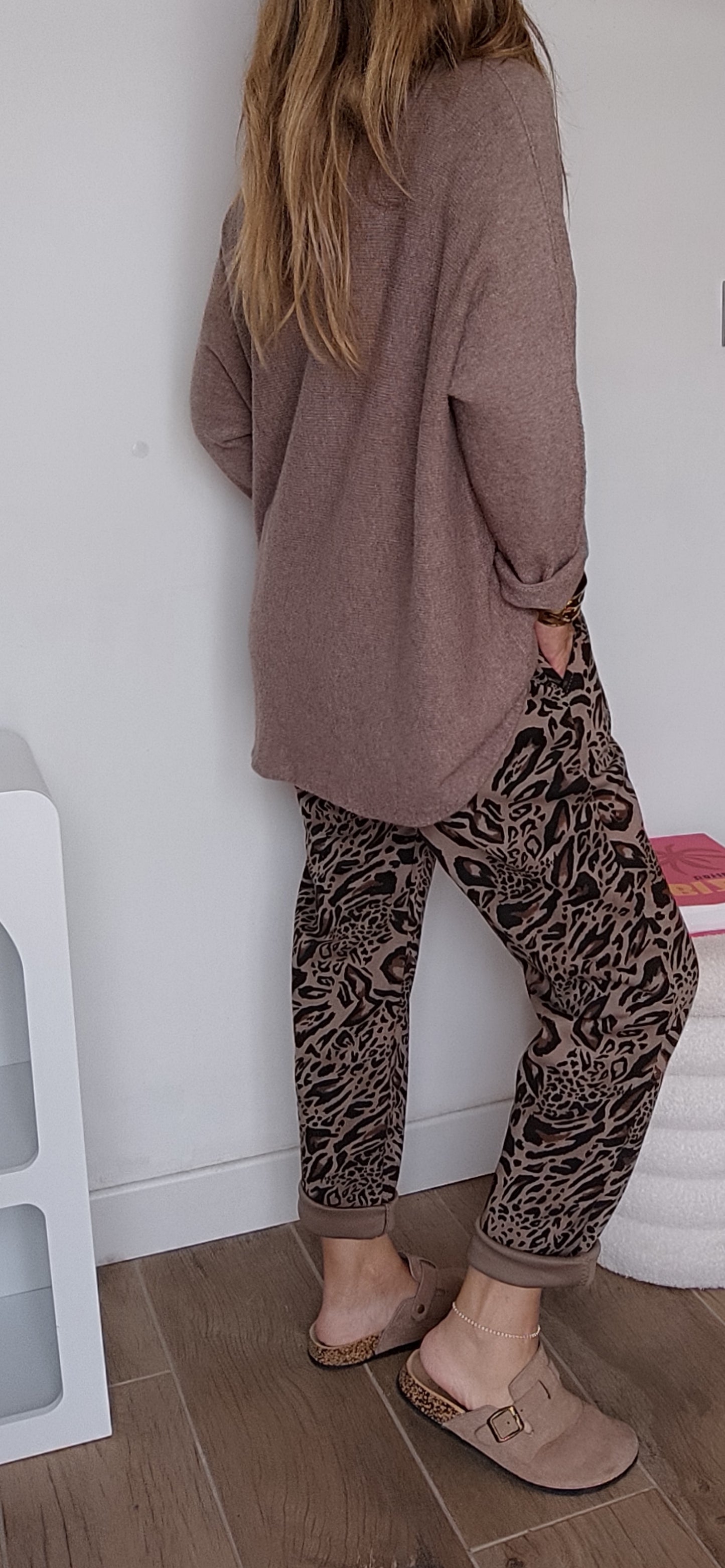 PULL SABINE LONG TAUPE