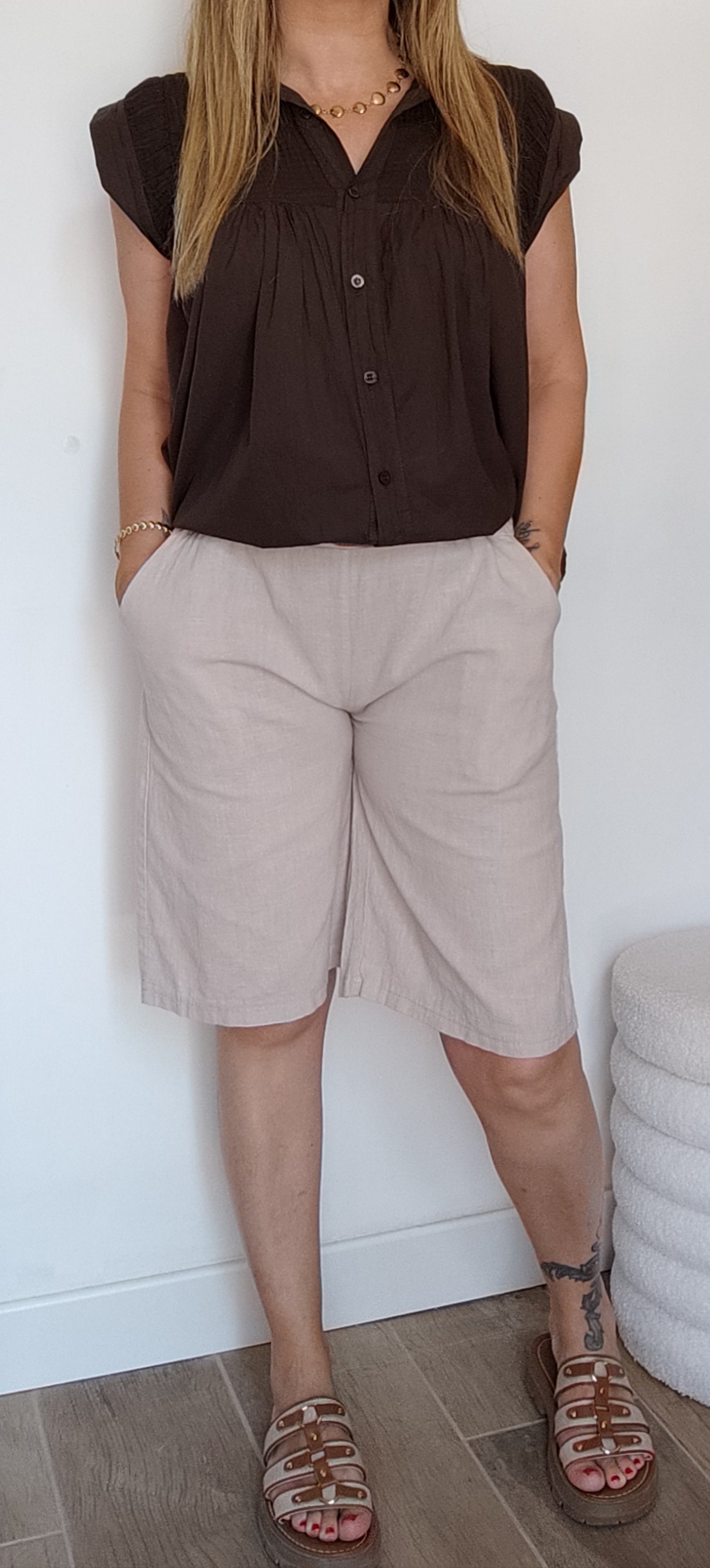 BERMUDA MAXENCE BEIGE