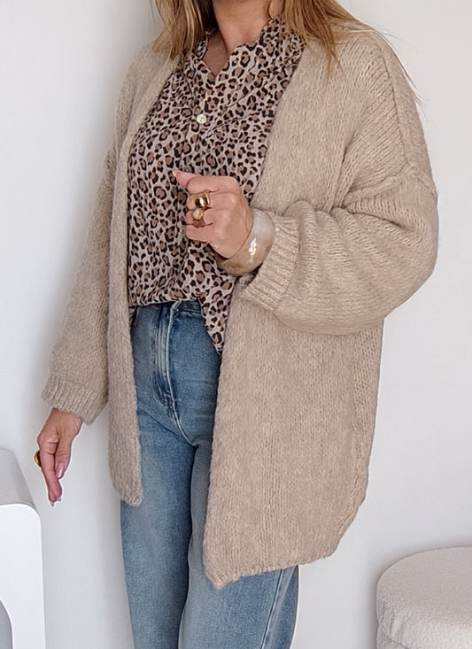 GILET SIMON BEIGE/TAUPE