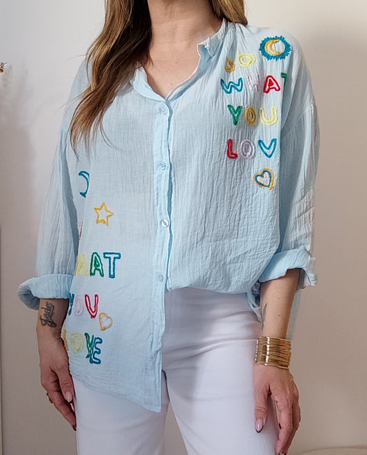 CHEMISE SALOMÉ BLEU CLAIR