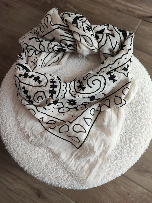 FOULARD BANDANA BEIGE